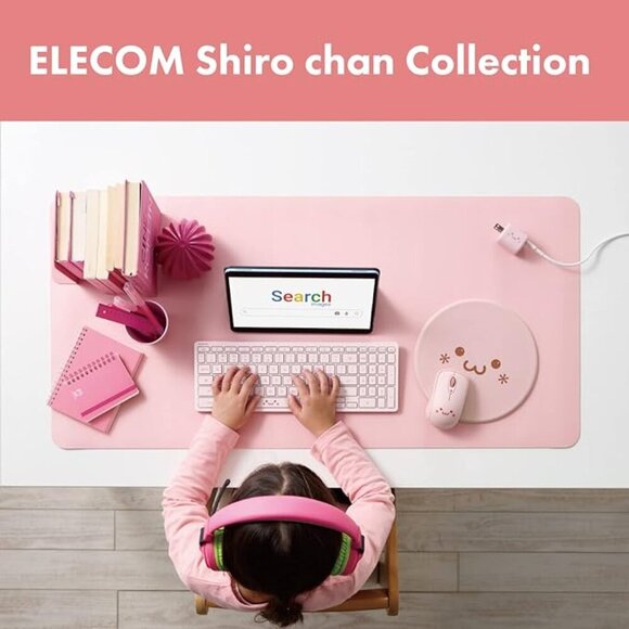 NEW- ELECOM Wireless Bluetooth Keyboard, Compact Keyboard for Chromebook - Pink - Picture 6 of 6